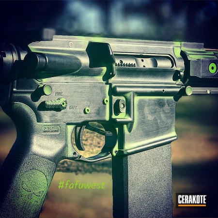 Powder Coating: Graphite Black H-146,Zombie Green H-168,DPMS Panther Arms,Tactical Rifle,AR-15,Battleworn