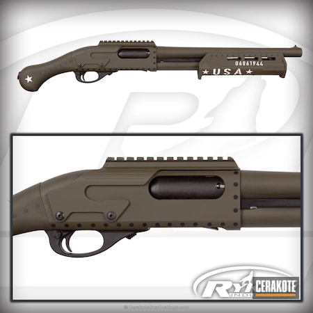 Powder Coating: Graphite Black H-146,Mil Spec O.D. Green H-240,Stone Grey H-262,Remington Tac-14,Remington,Military Theme