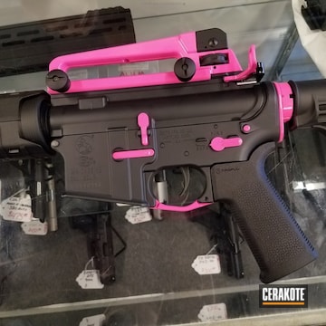 Cerakoted Colt Ar With H-224 Sig Pink Accents