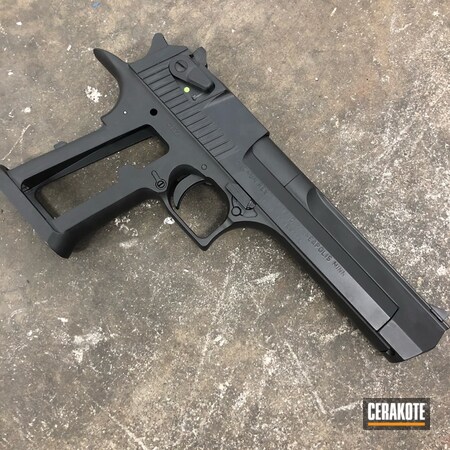 Powder Coating: Graphite Black H-146,Pistol,Desert Eagle,Magnum Research Inc,.357 Magnum