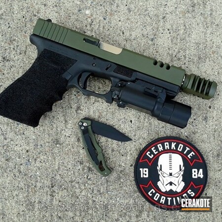 Powder Coating: Glock,Mil Spec O.D. Green H-240,Matching,Pistol