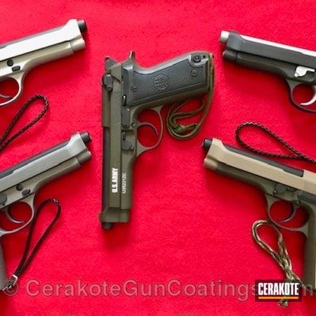 Powder Coating: Pistol,Beretta,Armor Black H-190,92S,Beretta 92S,Titanium H-170
