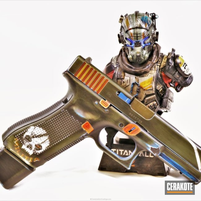 Cerakoted Video Game Themed Glock 17 Handgun