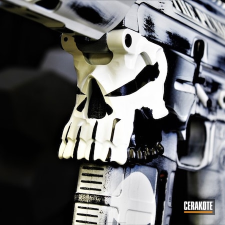 Powder Coating: Bright White H-140,Stormtrooper White H-297,Punisher,Tactical Rifle,Punisher Skull,AR-10,AR-15,Battleworn,Gen II Graphite Black HIR-146