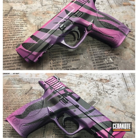 Powder Coating: Graphite Black H-146,Smith & Wesson,Wild Purple H-197,SIG™ PINK H-224,Pistol,Custom Camo