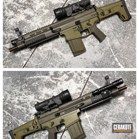 Powder Coating: Two Tone,Noveske Bazooka Green H-189,MAGPUL® O.D. GREEN H-232,Tactical Rifle,SCAR