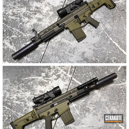 Powder Coating: Two Tone,Noveske Bazooka Green H-189,MAGPUL® O.D. GREEN H-232,Tactical Rifle,SCAR