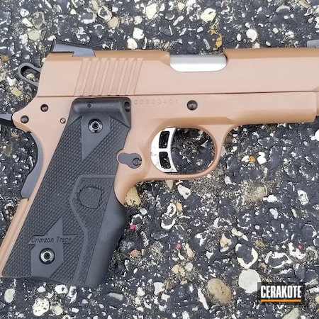 Powder Coating: 1911,Copper Brown H-149,Pistol,Charles Daly,Solid Tone,Crimson Trace
