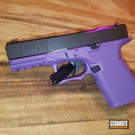 Powder Coating: Glock,Two Tone,Pistol,Bright Purple H-217