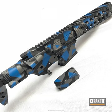 Cerakoted Custom Rifle Coated In An Urban Splinter Camo