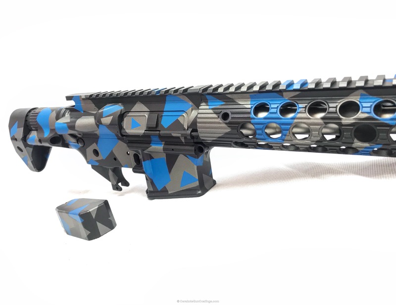 Custom Rifle coated in an Urban Splinter Camo by Thomas Riviere | Cerakote