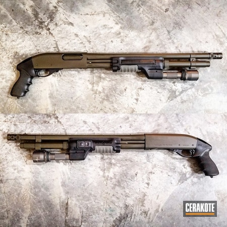 Powder Coating: 12 Gauge,Tactical,Pump-action Shotgun,Remington 870,Remington,MAGPUL® O.D. GREEN H-232,Tactical Shotgun