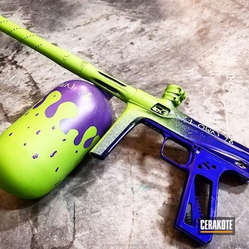 Cerakoted Custom Three Color Fade Paintball Gun