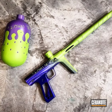 Powder Coating: Stencil,Wild Purple H-197,Paint Ball Gun,Bright Purple H-217,Paintball Gun,Gun Parts,More Than Guns,Distressed,Zombie Green H-168,Paintball,Splatter,Three Color Fade,Drips
