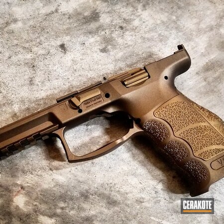 Powder Coating: HK Pistol,Midnight Bronze H-294,Two Tone,Frame,Heckler & Koch,Pistol,Burnt Bronze H-148,Gun Parts,HKVP9