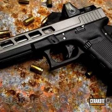 Cerakoted Glock 34 Handgun With A H-237 Tungsten Finish