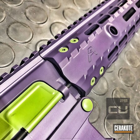 Powder Coating: Two Tone,Zombie Green H-168,Aero Precision,Bright Purple H-217,Tactical Rifle