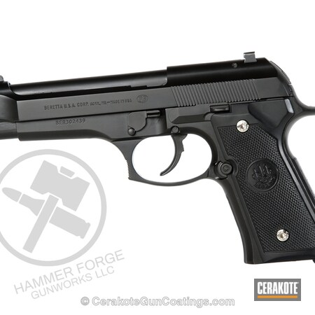 Powder Coating: 9mm,Graphite Black H-146,Handguns,Pistol,Beretta