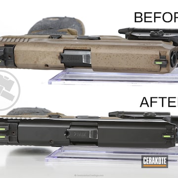 Cerakoted Restored Smith & Wesson M&p Handgun In Graphite Black