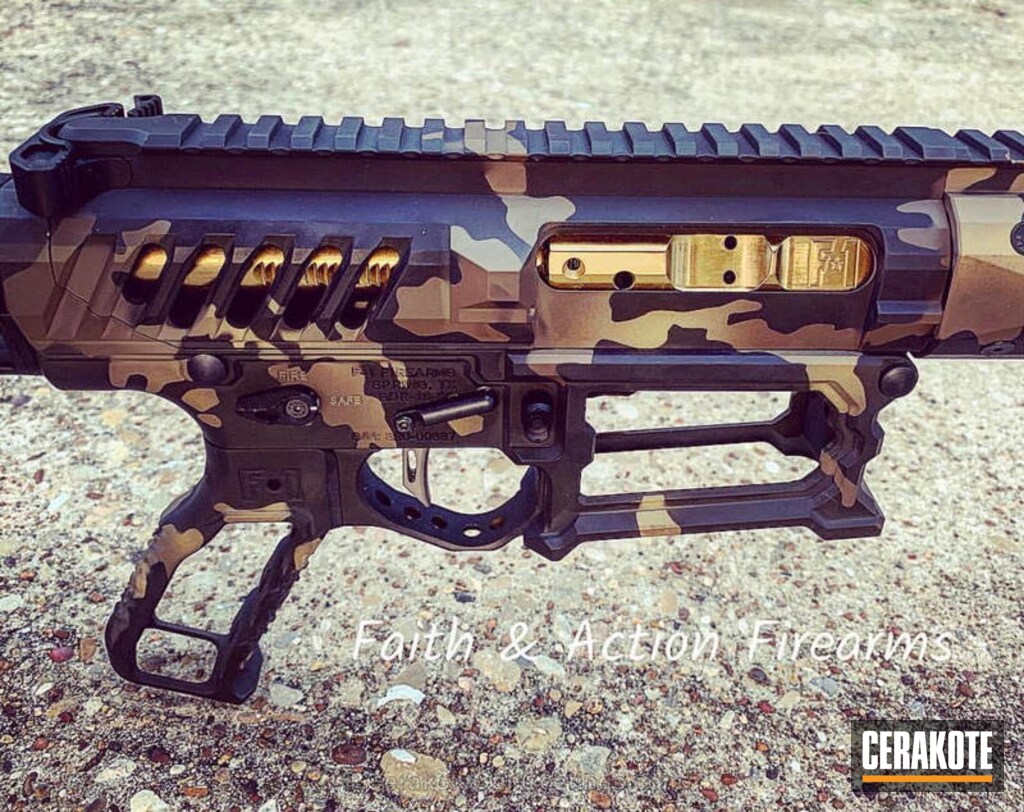 Gold Multicam On F 1 Firearms 6 5 Creedmoor By Web User Cerakote