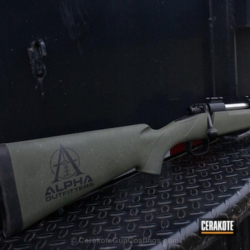 Cerakoted Custom Bolt Action Rifle In A Speckled Cerakote Finish