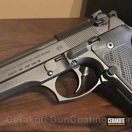Powder Coating: Graphite Black H-146,Pistol,Beretta