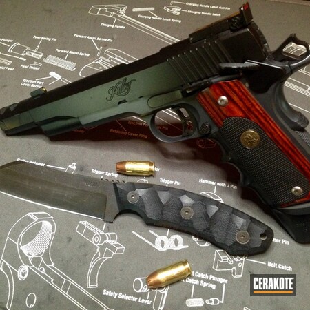 Powder Coating: Graphite Black H-146,Kimber,Fixed-Blade Knife,Pistol,Sniper Grey H-234