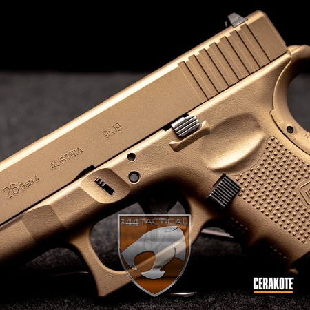 Powder Coating: Glock,Glock 26,Copper Brown H-149,Pistol,Custom Mix,Burnt Bronze H-148