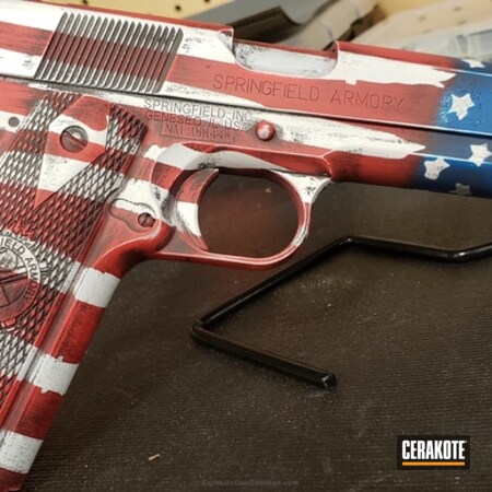 Powder Coating: Graphite Black H-146,1911,Pistol,Stormtrooper White H-297,Springfield Armory,American Flag,FIREHOUSE RED H-216,Sky Blue H-169