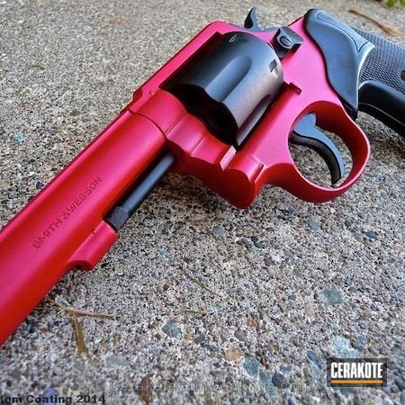 Powder Coating: Crimson H-221,Smith & Wesson,Two Tone,Revolver