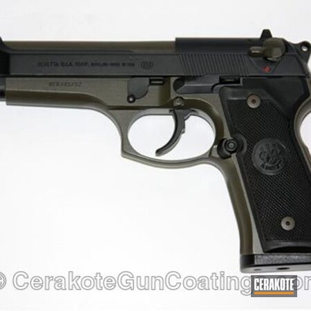 Powder Coating: Graphite Black H-146,Mil Spec O.D. Green H-240,Two Tone,Pistol,Beretta