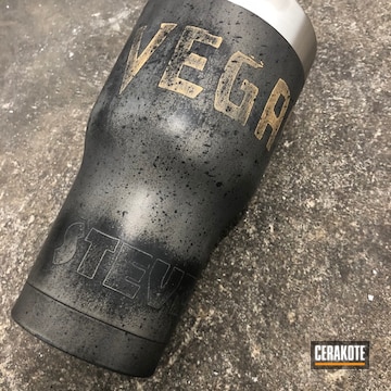 Cerakoted Distressed Hockey Themed Rtic Tumbler Cup