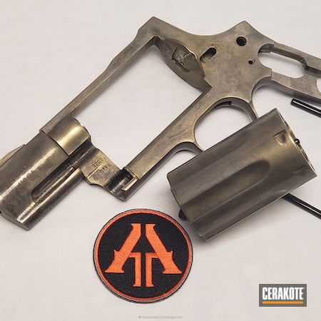 Powder Coating: Graphite Black H-146,No More Rust,Revolver,Taurus,Burnt Bronze H-148,45lc,.410