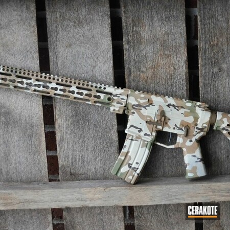 Powder Coating: FS BROWN SAND H-30372,Chocolate Brown H-258,MultiCam,Tactical Rifle,TROY® COYOTE TAN H-268