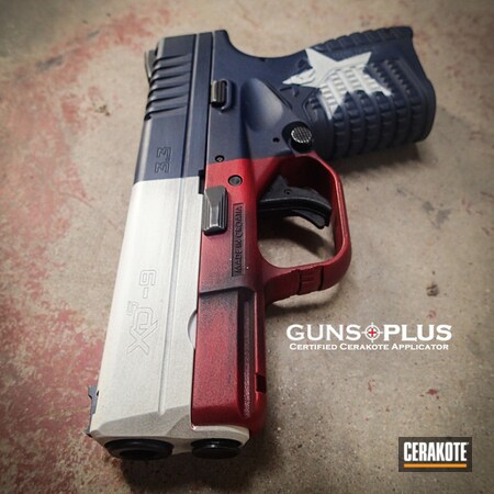 Powder Coating: KEL-TEC® NAVY BLUE H-127,Springfield XDS,Texas Flag,Distressed Texas Flag,Snow White H-136,Pistol,Springfield Armory,FIREHOUSE RED H-216,Battleworn,Springfield XDS-9,Lone Star State
