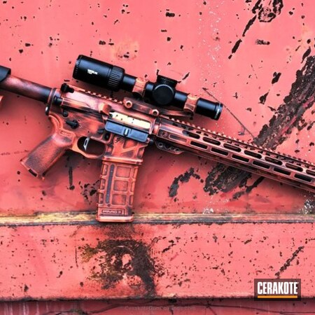 Powder Coating: Hunter Orange H-128,Graphite Black H-146,Distressed,Tactical Rifle