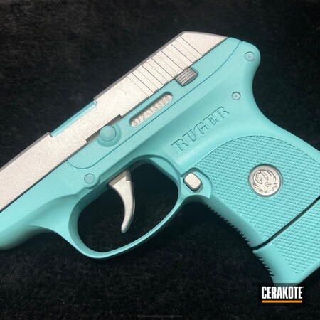 Powder Coating: LCP,Conceal Carry,Satin Aluminum H-151,.380 ACP,Pistol,.380,Robin's Egg Blue H-175,Ruger