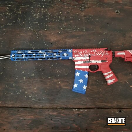 Powder Coating: Bear Creek Arsenal,Satin Aluminum H-151,NRA Blue H-171,Spike's Tactical,Tactical Rifle,American Flag,FIREHOUSE RED H-216