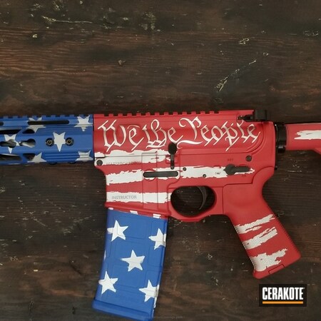 Powder Coating: Bear Creek Arsenal,Satin Aluminum H-151,NRA Blue H-171,Spike's Tactical,Tactical Rifle,American Flag,FIREHOUSE RED H-216