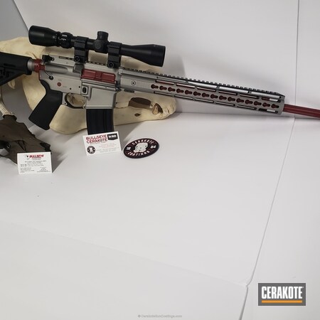 Powder Coating: Crimson H-221,Tactical Rifle,AR-15,Titanium H-170