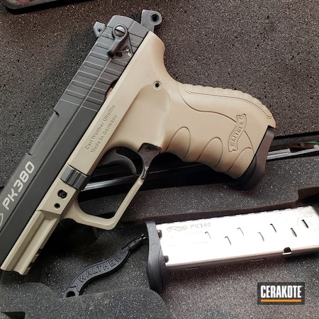 Powder Coating: Two Tone,Pistol,Walther,Walther PK 380,Coyote Tan H-235