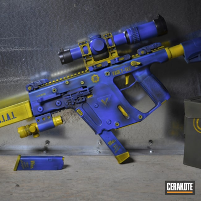 Cerakoted Kriss Vector Done In A Fallout Video Game Themed Finish