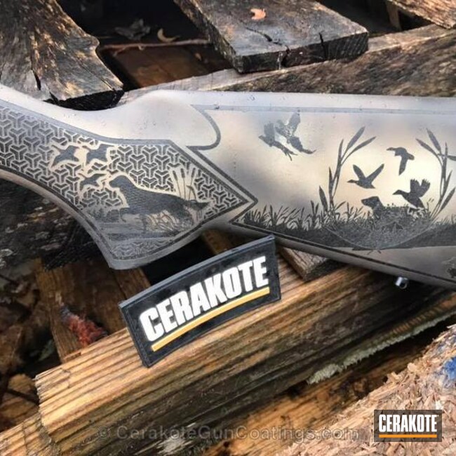 Remington1816 - A custom Remington outfitted in Louis Vuitton. All  completed in @cerakote consisting of midnight bronze and gold. 🤔 . 📷 by  @trinitycustomfirearms . #LouisVuitton #Unique #Custom #Customized  #Interesting #Fancy #Hig