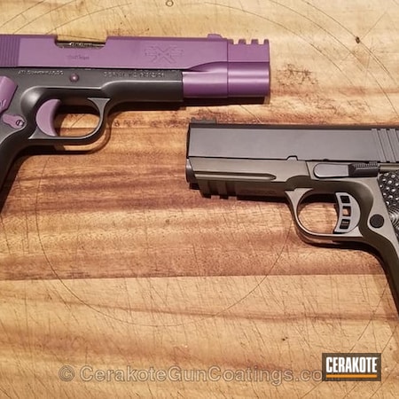 Powder Coating: Satin Mag H-147,Sniper Grey H-234,Bright Purple H-217,O.D. Green H-236,Pistols