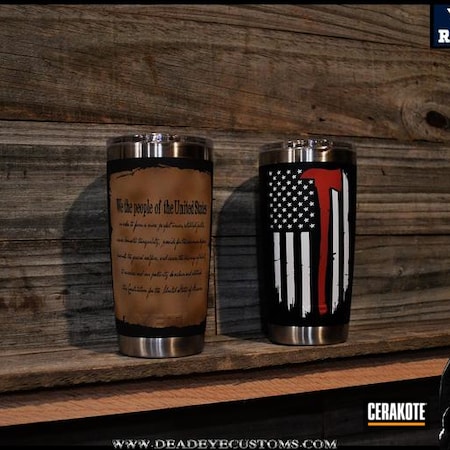 Powder Coating: Chocolate Brown H-258,Custom Tumbler Cup,We the people,Stormtrooper White H-297,Armor Black H-190,NOVESKE TIGER EYE BROWN  H-187,Thin Red Line,Constitution,YETI Cup,FIREHOUSE RED H-216,YETI