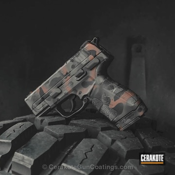 Cerakoted Custom Mad Land Camo Finish On This Springfield Xd Handgun