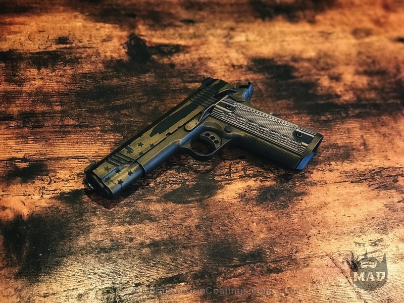 Primary Machine Battle Worn Finish Battleworn American Flag Cerakote Finish by DAVID | Cerakote