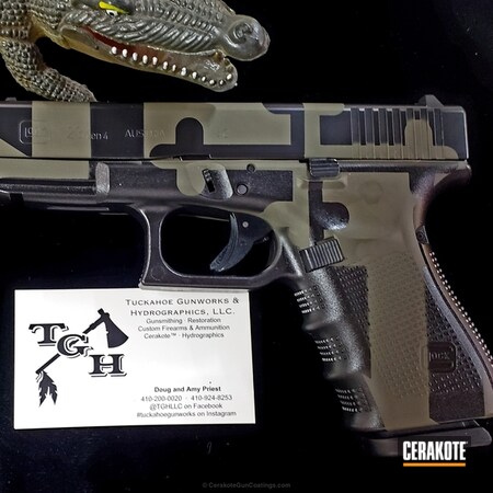 Powder Coating: Graphite Black H-146,Glock,Pistol,Gold H-122,MIL SPEC GREEN  H-264,Glock 23