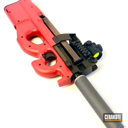 Powder Coating: Two Tone,P90,SMG,FIREHOUSE RED H-216
