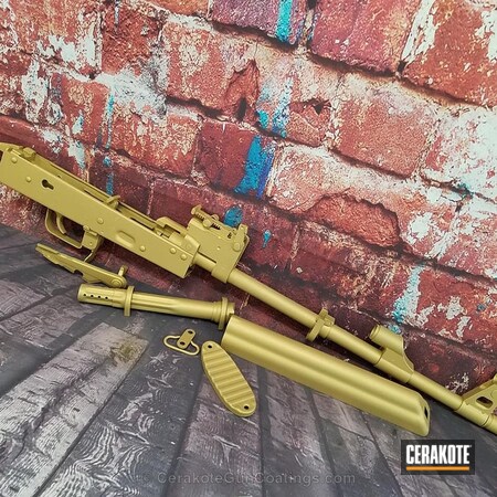 Powder Coating: Gold H-122,AK Rifle,Gun Parts